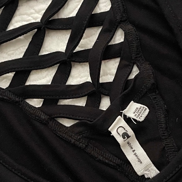 Cable and Gauge Scoop Neck Lattice Back 3/4 Length Sleeve Size Large Top - Picture 12 of 16